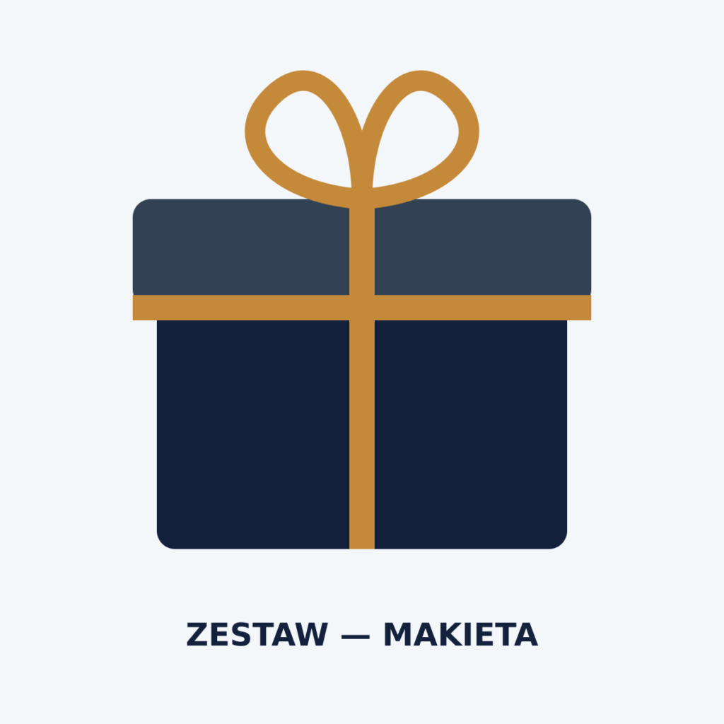 Neutralna makieta zestawu prezentowego