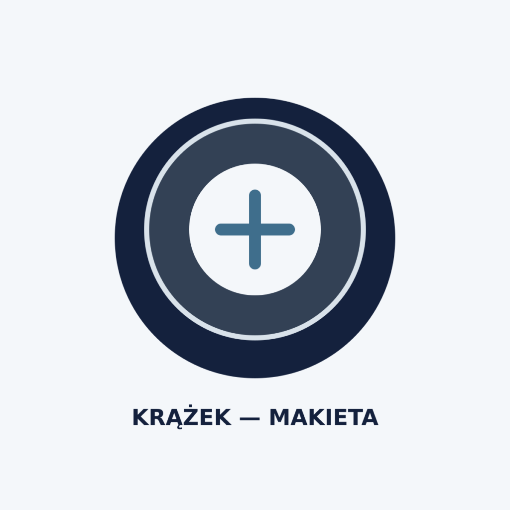 Neutralna makieta personalizowanego krążka hokejowego