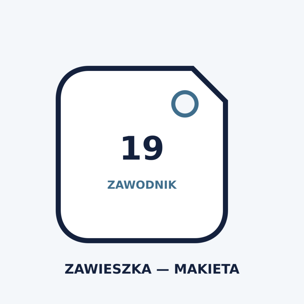 Neutralna makieta zawieszki do torby hokejowej